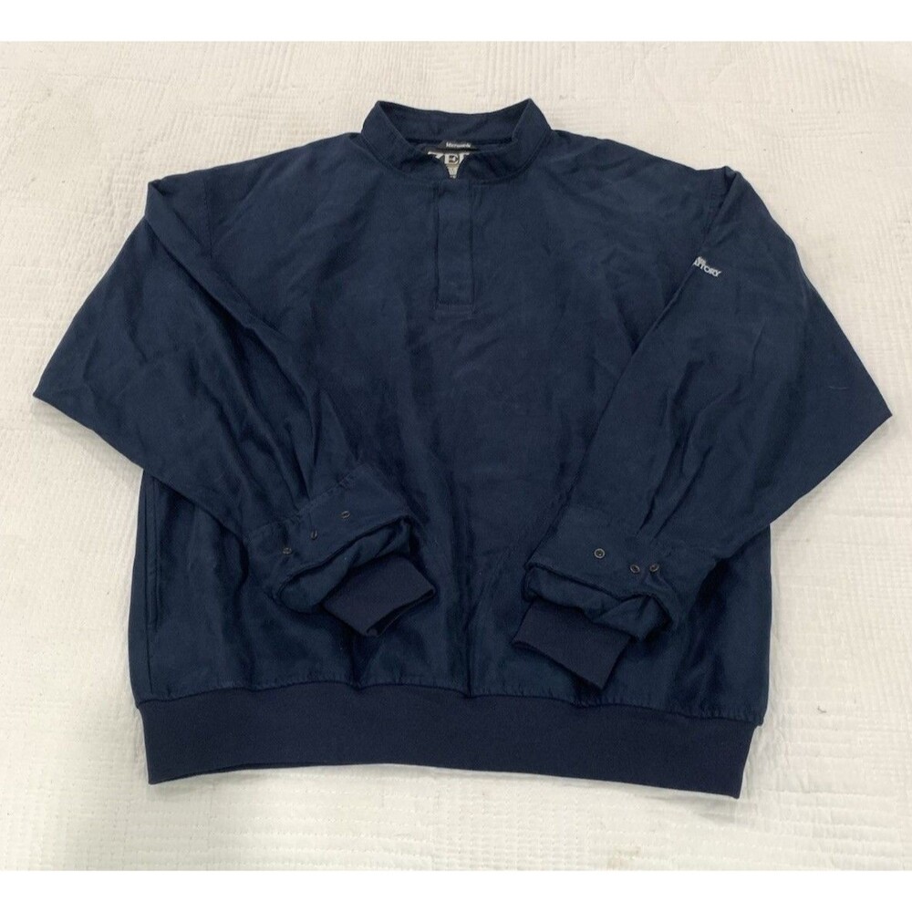 Zero Restriction Golf Outerwear Microfiber Zip Navy Blue Men's Medium